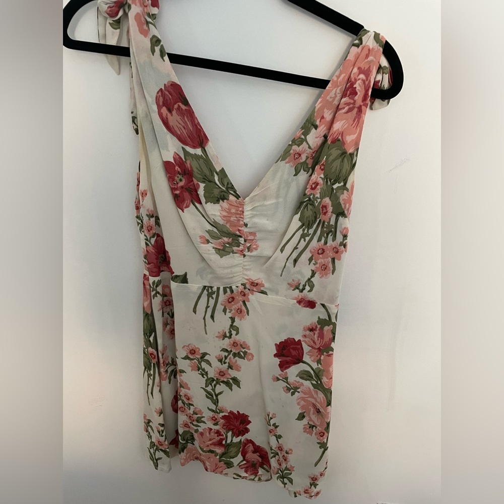 Reformation Mini Dress with pink floral print